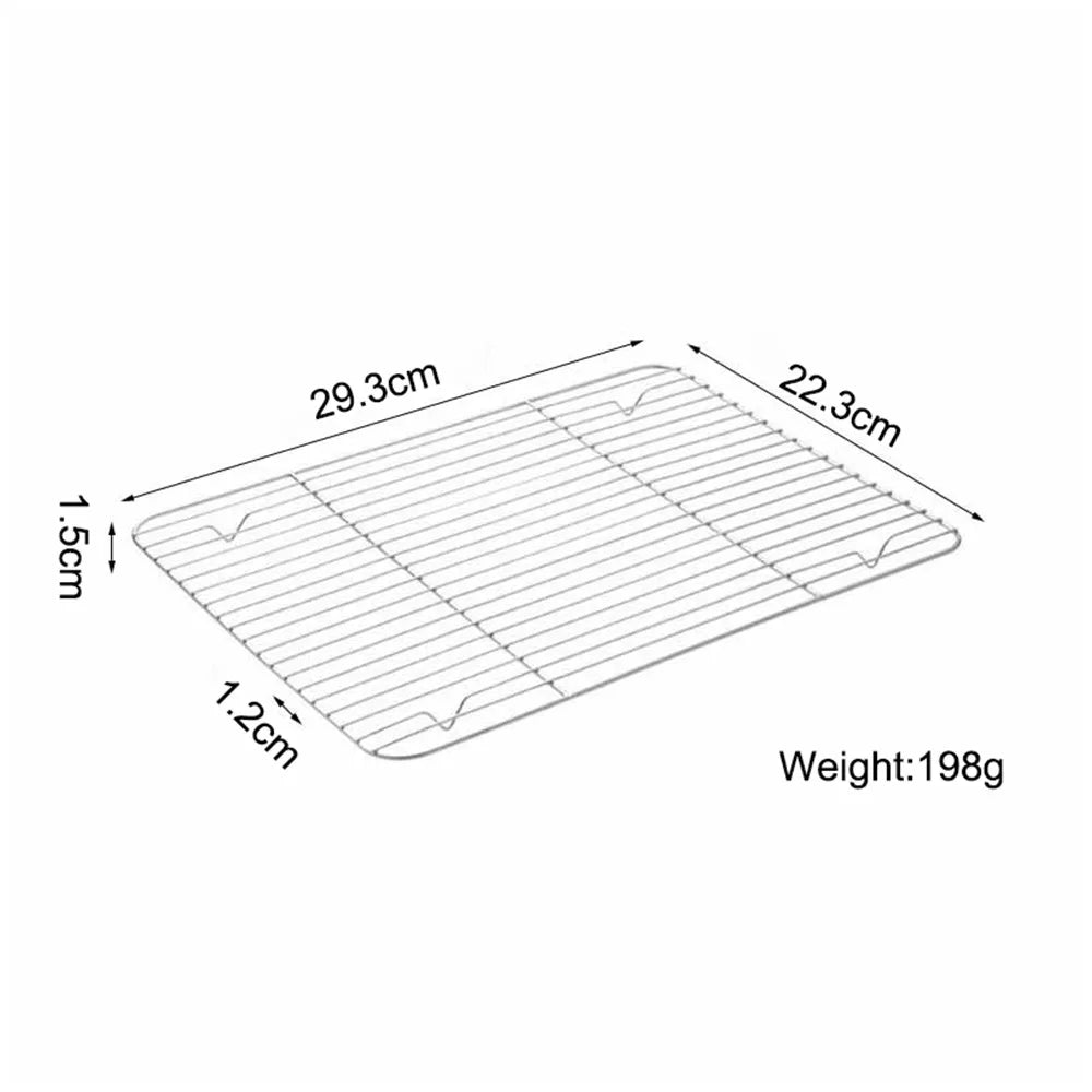 Stainless Steel Cooling Rack – Non-Stick BBQ & Baking Tray