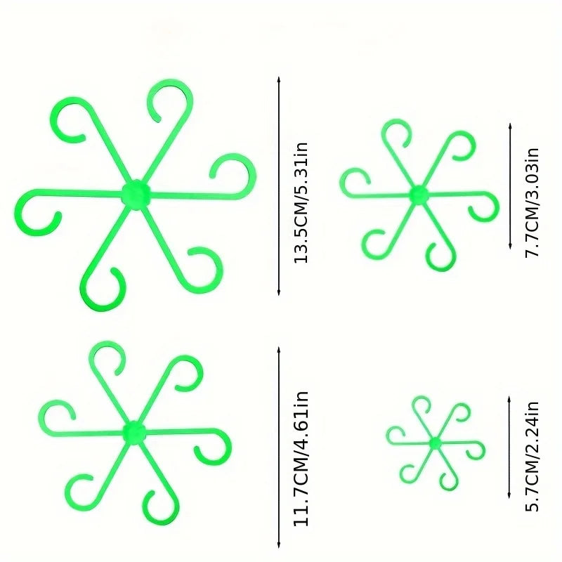 4-Piece Plant Stem Support Clips – Bamboo & Branch Fixator