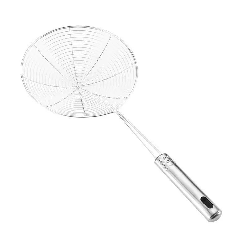 Stainless Steel Skimmer Spoon | Long Handle Mesh Strainer