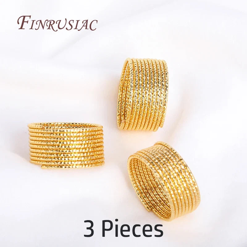 18K Gold Plated Brass Ring Wire | DIY Jewelry Making – 5 Pcs
