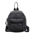 Women's Lightweight Mini Plaid Nylon Backpack – Casual Style