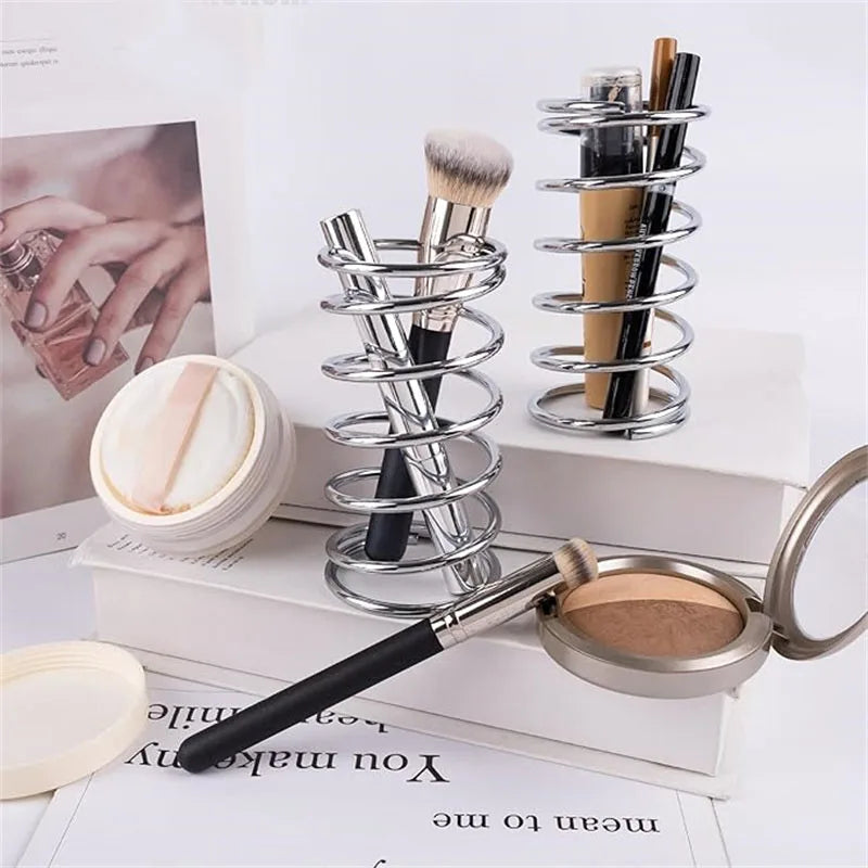 Stainless Steel Makeup Brush Holder – Spiral Hollow Organizer