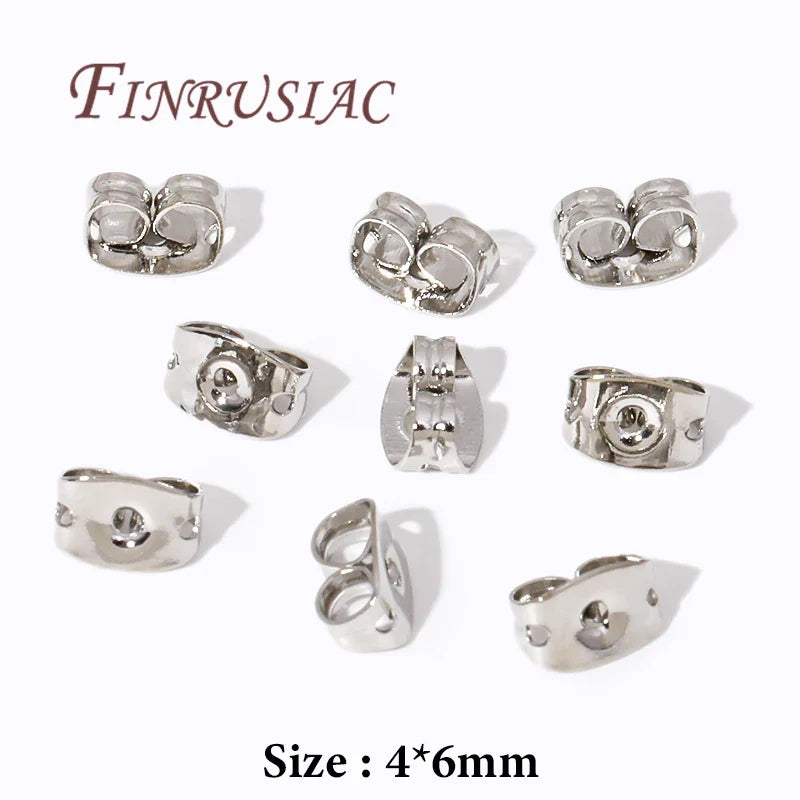 50-Pack 14K Gold Plated Earring Backs – Stud Locking Stoppers