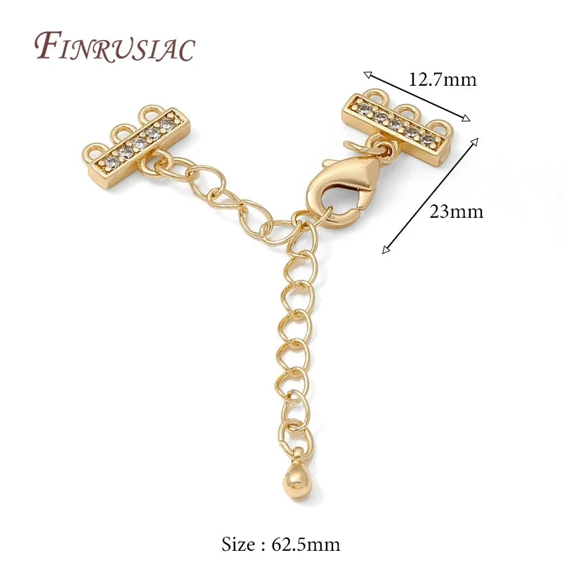 18K Gold Plated Brass Chain Extender – DIY Pearl Necklace Connector