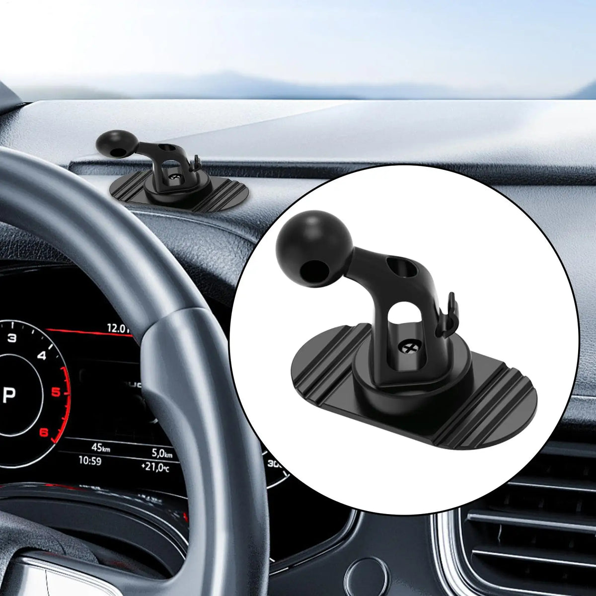 Universal 360° Car Dashboard Phone Mount Ball Head Base