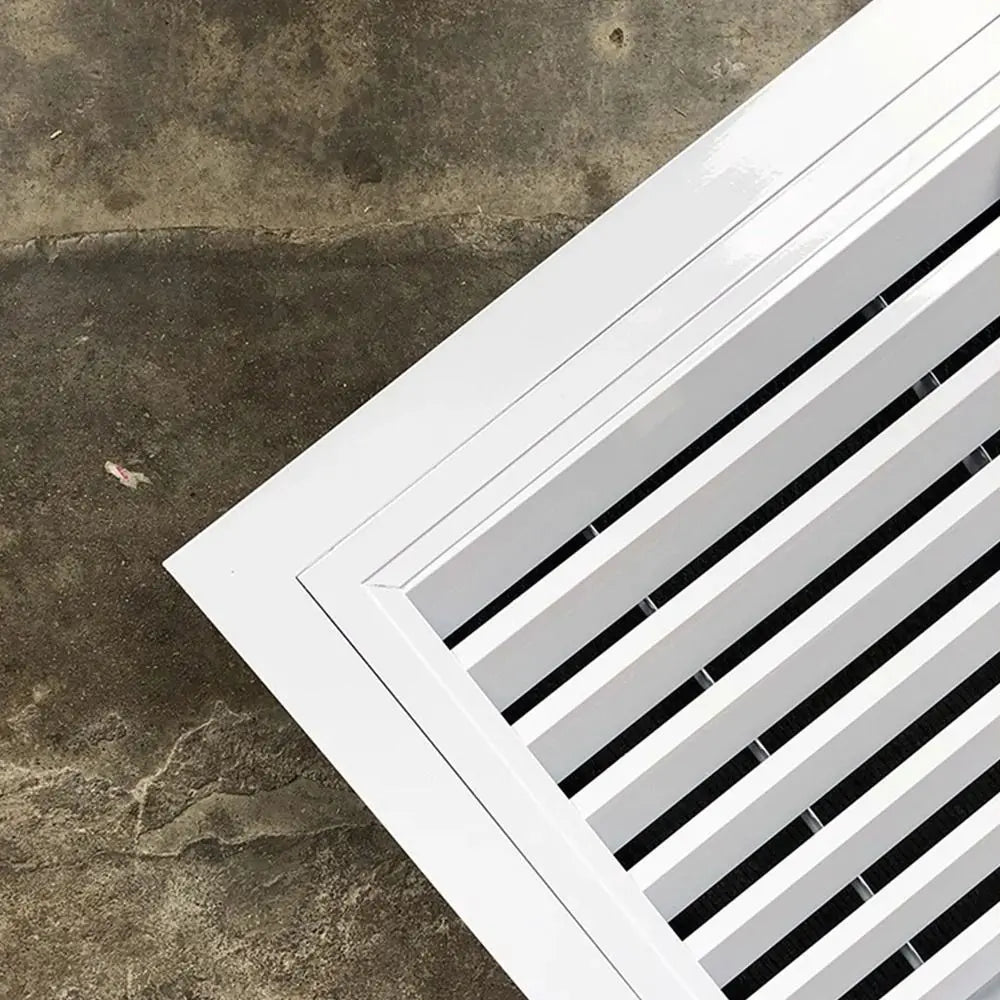 Aluminum Square Air Vent Grille White Gable Vent with Mesh Screen
