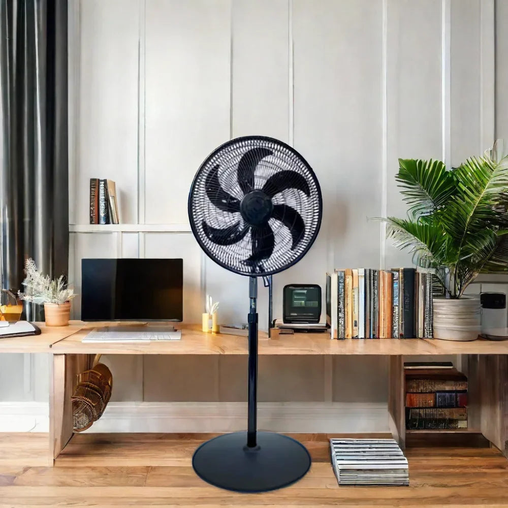 20-Inch 6-Blade Portable Electric Stand Fan | 3-Speed Home Use