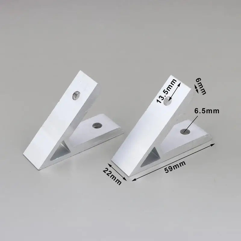 2Pcs 45° Corner Bracket for 2020–8080 Aluminum Extrusion Profile