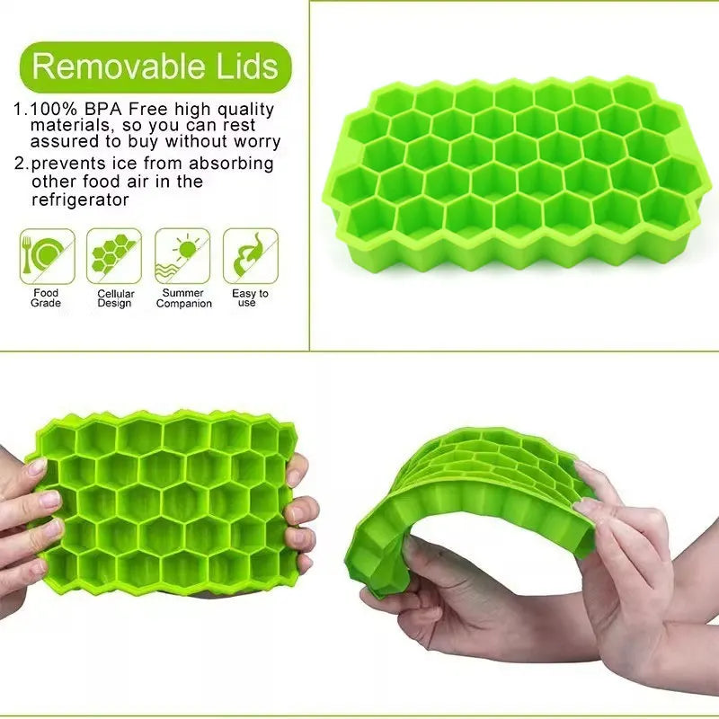 Honeycomb 37-Cube Ice Tray DIY Ice Mold – Nixie