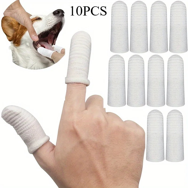 10-Pack Pet Finger Toothbrush Cots for Cats & Dogs | Nixie