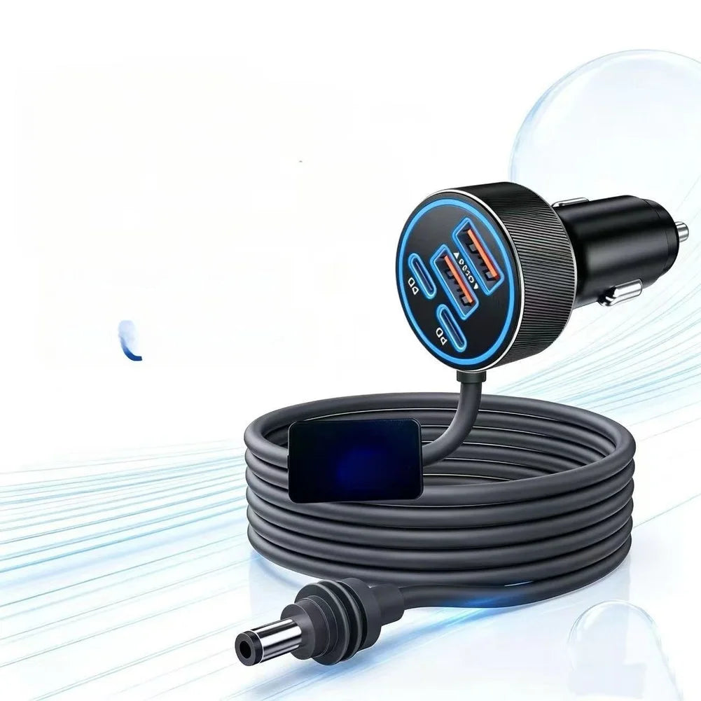 HpLive 30V Waterproof Car Charger 5-Port PD & QC 3.0 Display