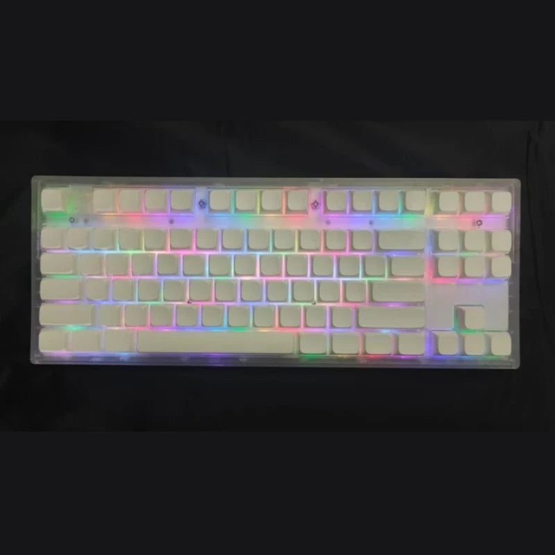 108-Key PBT Blank Keycap Set – Cherry OEM XDA White MX