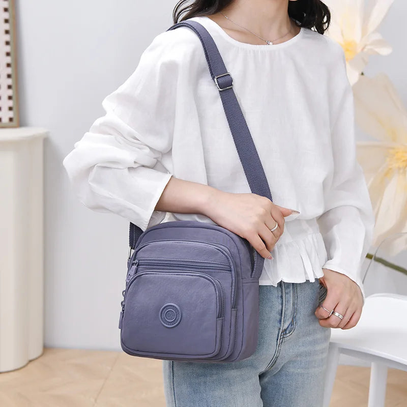 Women's Multi-Layer Crossbody Bag – Large Capacity Satchel