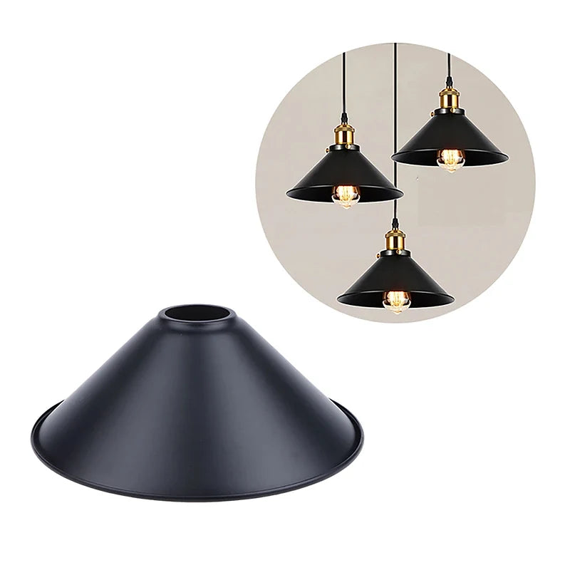 Black Iron Industrial Lampshade E27 – Retro Chandelier Shade