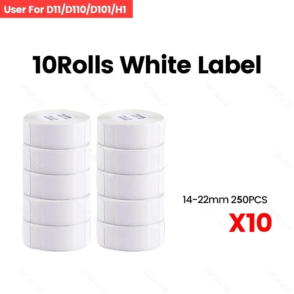 NIIMBOT Thermal Label Rolls – White & Morandi Self-Adhesive