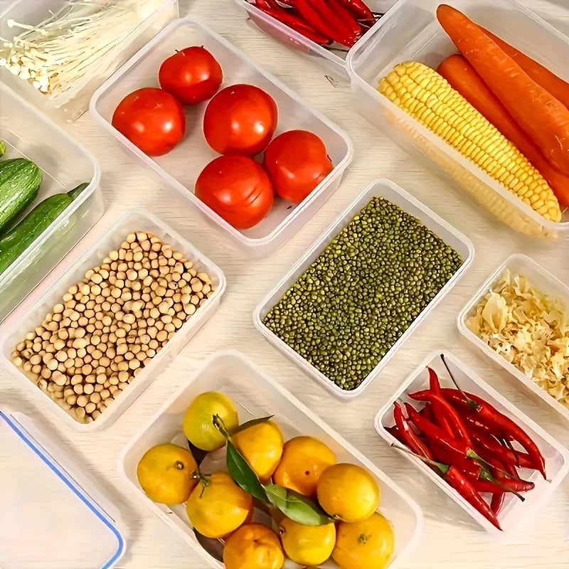 8-Piece Airtight Food Storage Containers – Fridge Organizer Set