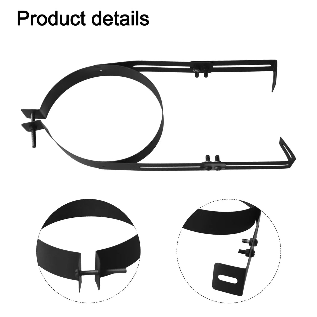 Adjustable Stainless Steel Chimney Pipe Wall Bracket | 150mm