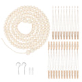 Kids Artwork Display – Wooden Bead Hanging Clip Wall Decor