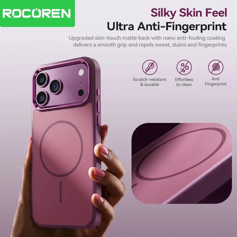 Rocoren Magnetic iPhone 18 17 Pro Case – Clear Anti-Yellow