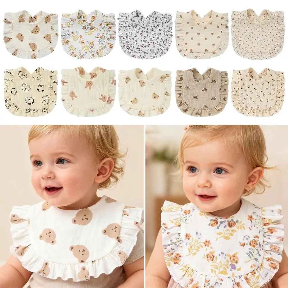 Soft Cotton Baby Bibs – Colorful Infant Burp Cloths 0–2 Yrs