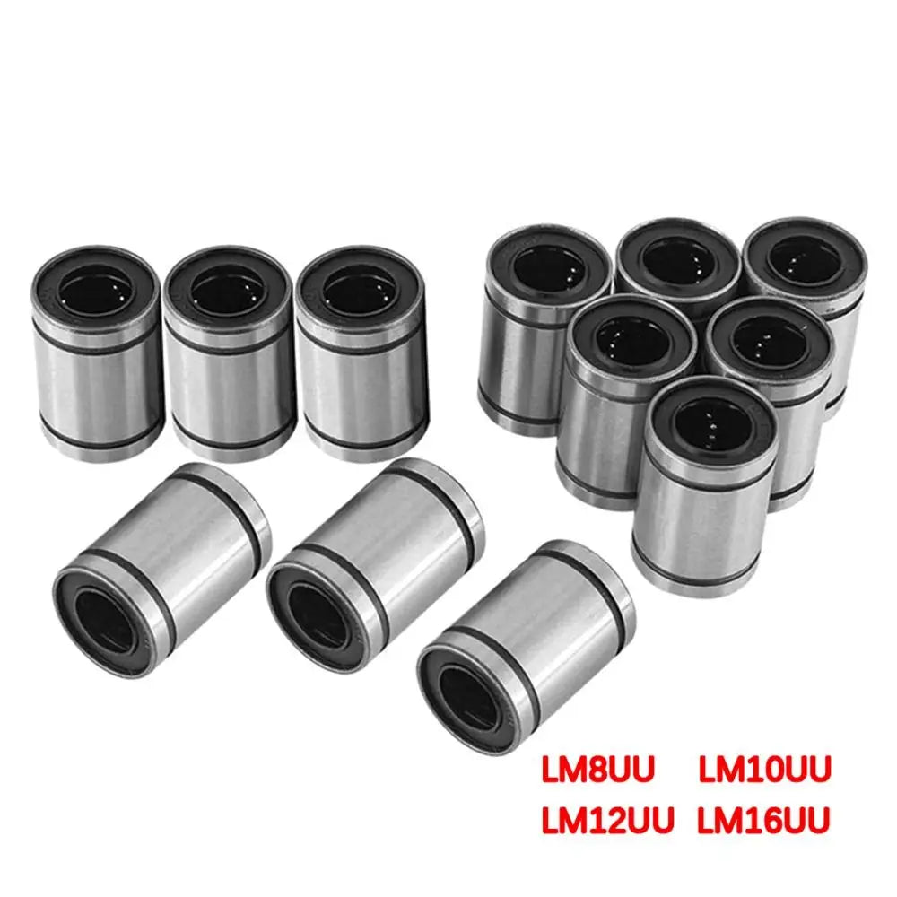 Nickel Plated Linear Ball Bearing LM3UU–LM20UU for 3D Printers CNC