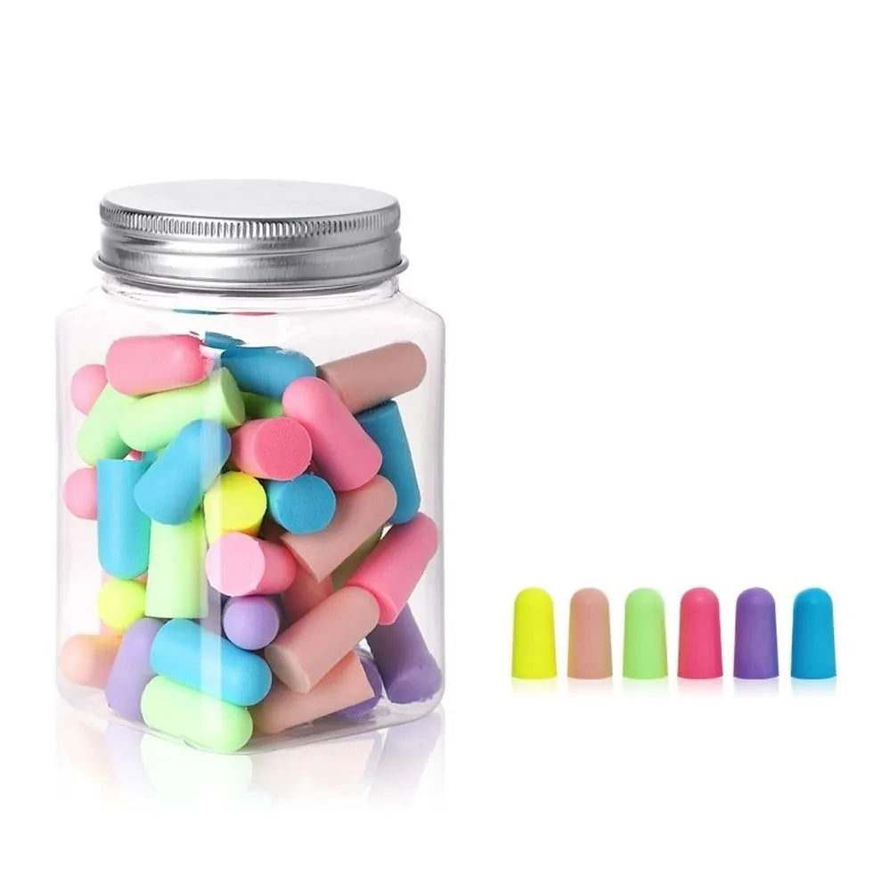 Multicolor Soft Foam Earplugs Slow Rebound – 60 or 120 Pack