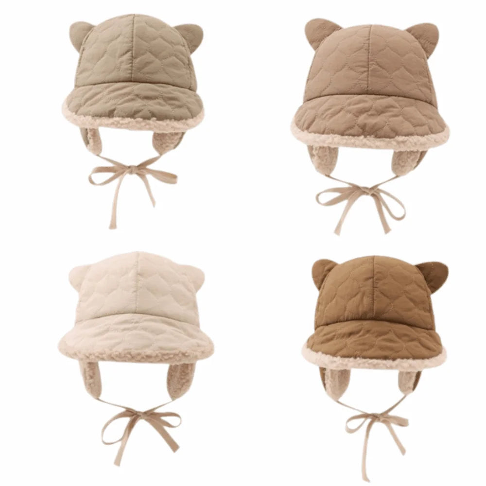 Toddler Lamb Fleece Beanie Hat with Ear Protection | 1–3Y