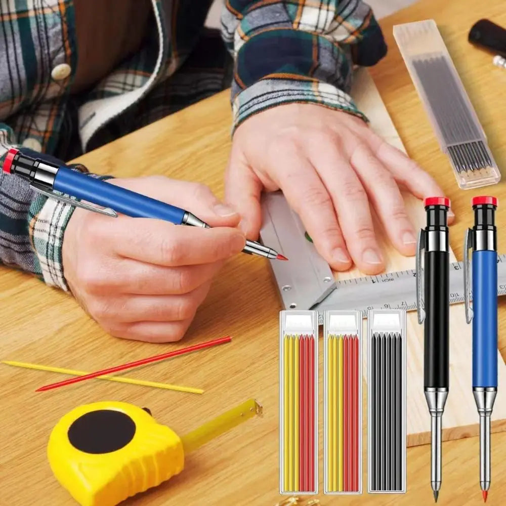 Deep Hole Marking Pencil with Built-In Sharpener | Carpenter