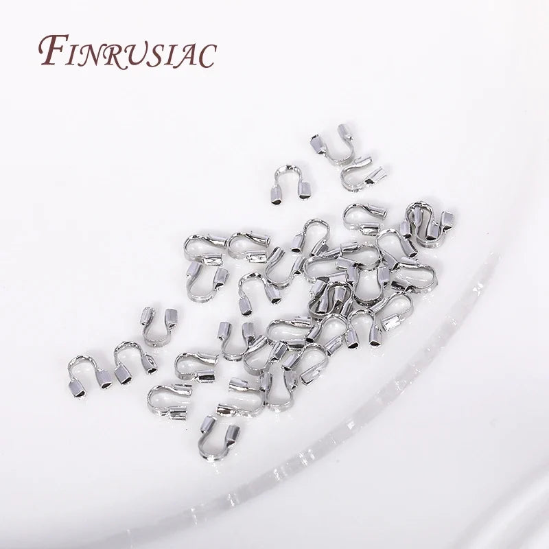 100Pcs 18K Gold Plated Wire Guardian Protectors U Shape Loops