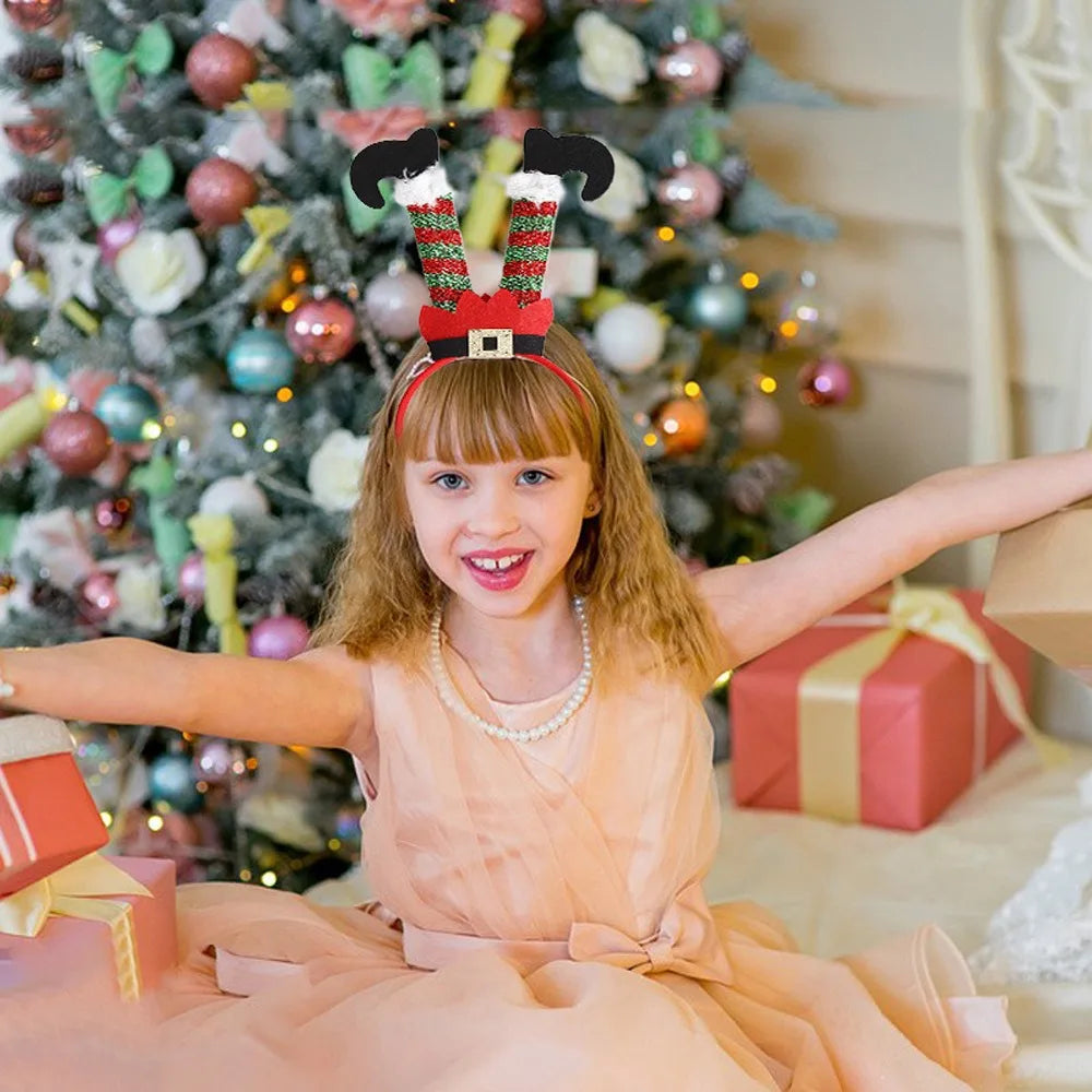 Cute Santa Claus Christmas Headband – Funny Xmas Hair Accessory