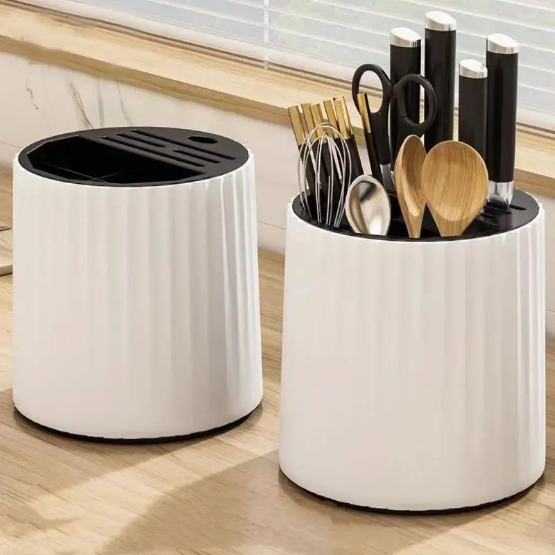 360° Rotating Kitchen Knife Holder & Cutlery Rack