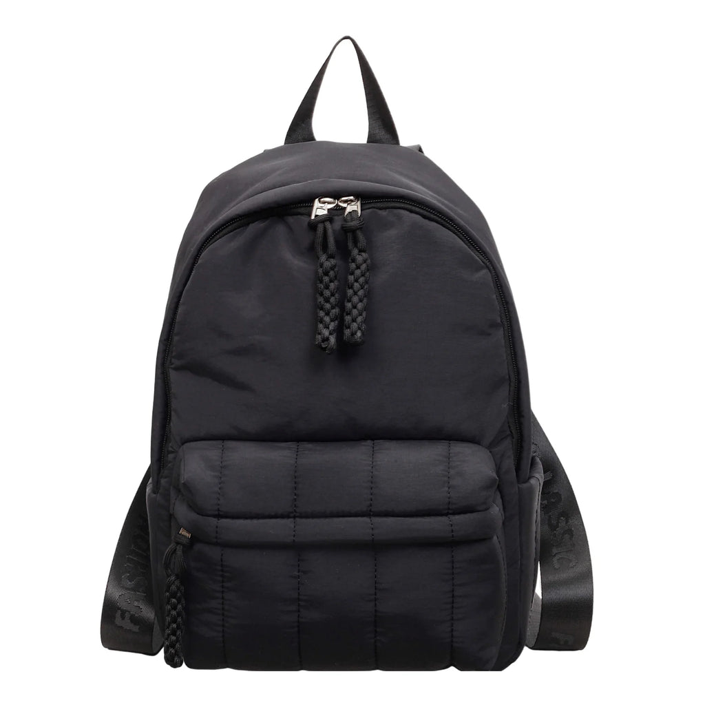 Large-Capacity Flannel Backpack – Women's School & Travel Bag