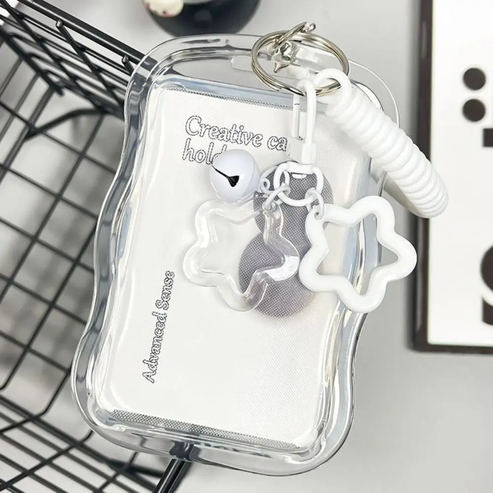Silicone Kpop Photocard Holder Star Keychain Sliding Cover