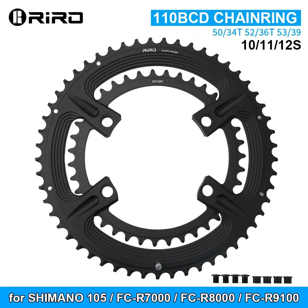 RIRO 110BCD Road Bike Chainring 50/34T 52/36T 53/39T Shimano