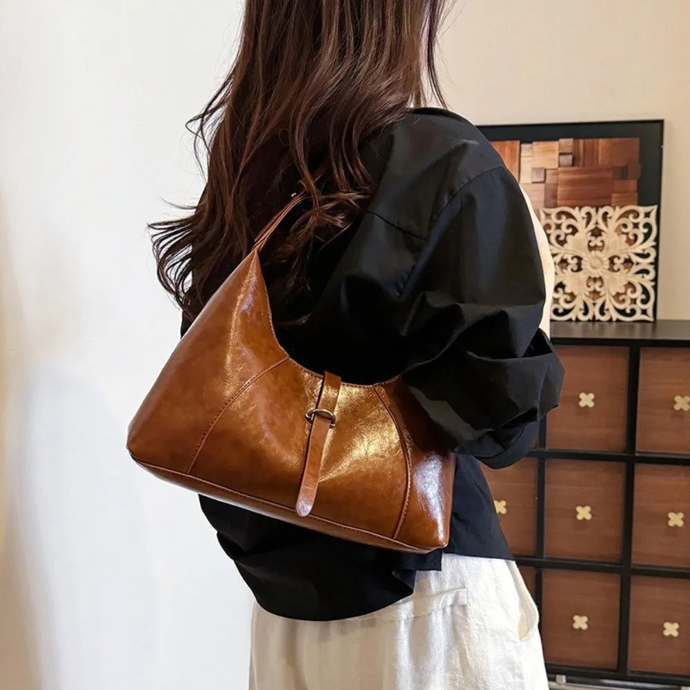 Women's PU Leather Underarm Tote Bag | Large Capacity – Nixie