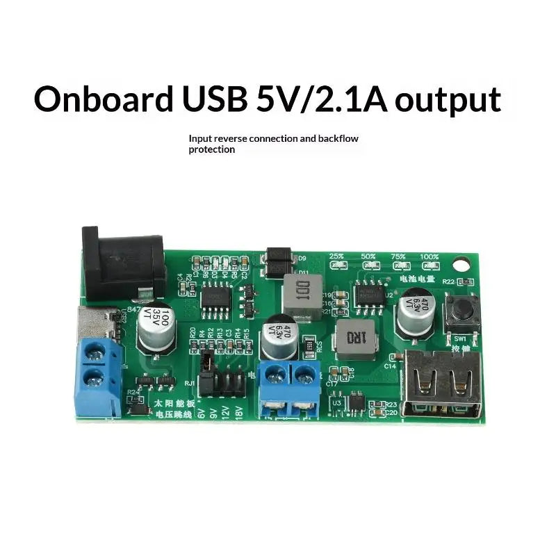 MPPT Solar Charger Board DC5-18V 2.5A for 18650 Battery