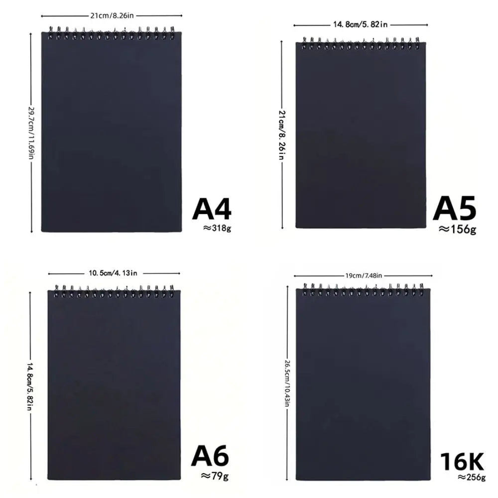 Spiral Sketchbook 30 Sheets – A4 A5 A6 8K 16K Drawing Pad