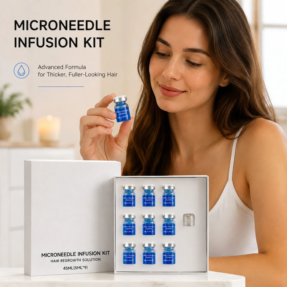Microneedle Scalp Serum Kit – Nourishing Hair Care Set 45ml