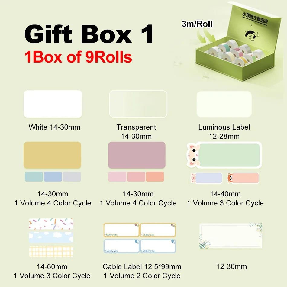 Niimbot Gift Box Label Rolls – Colorful Stickers for D11 D110 D101