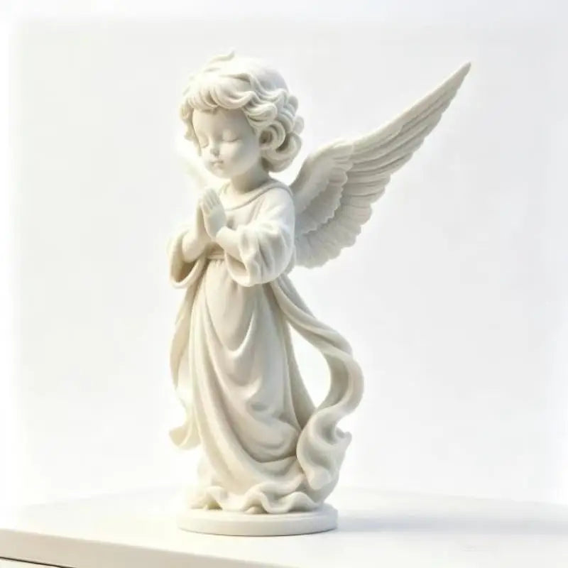 3D Printed Angel Wings Figurine | Minimalist Home Decor Statue