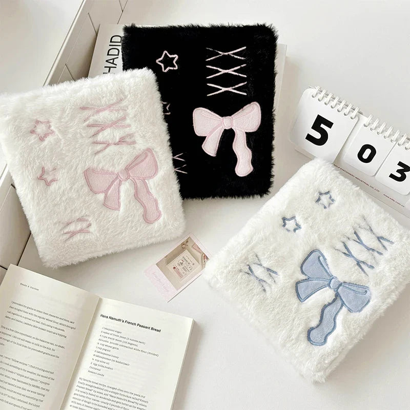 Cute Bow Plush A6 Kpop Photocard Album & Card Holder