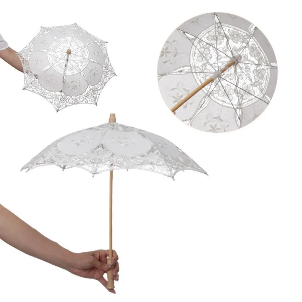 Vintage Lace Parasol Umbrella – Bridal Wedding Sun Parasol