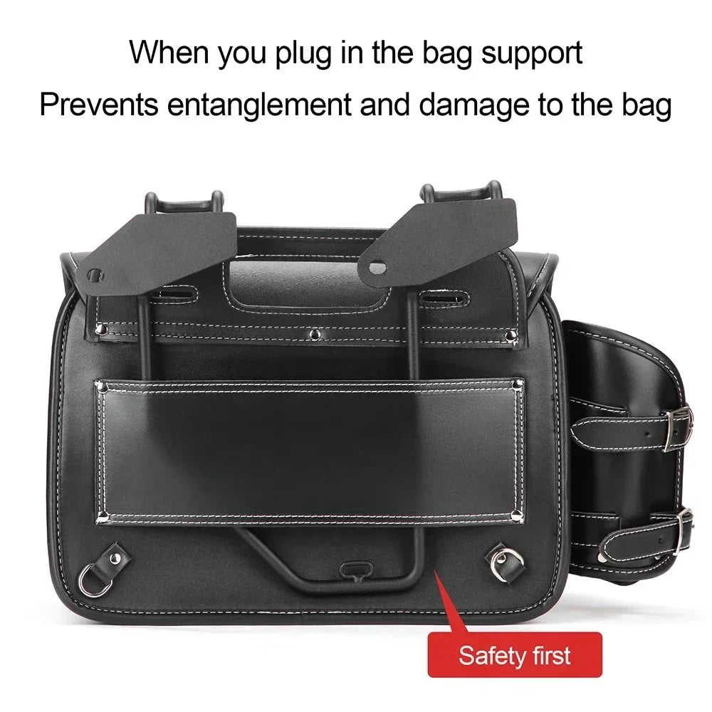 Waterproof PU Leather Motorcycle Saddlebag 10L | Honda Rebel