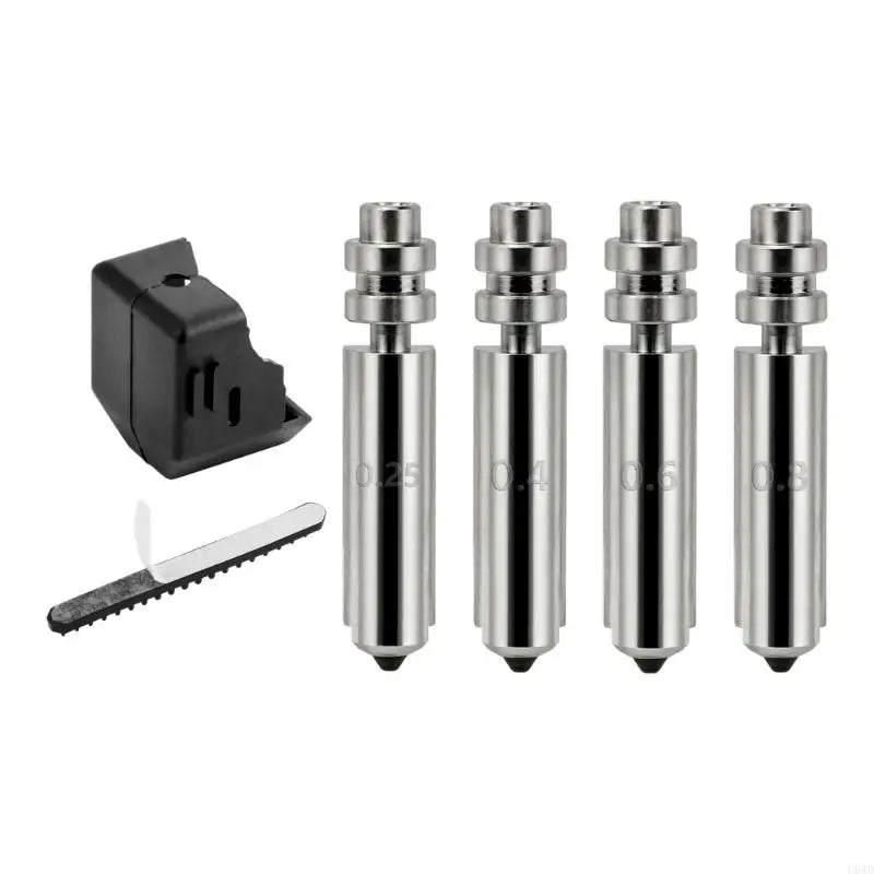 Hardened Steel 3D Printer Nozzle Set – 4 Diameters (0.25–0.8mm)