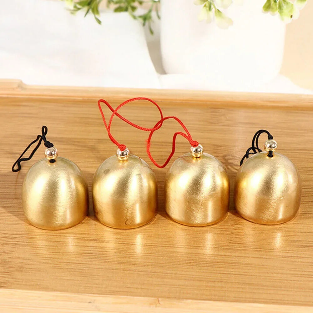 Mini Metal Jingle Bell – Vintage Gold Cowbell Wind Chime Pendant