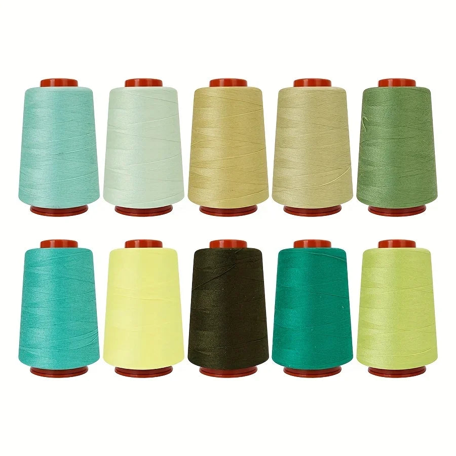 800-Yard 10-Color Polyester Sewing Thread Set – 4 Groups
