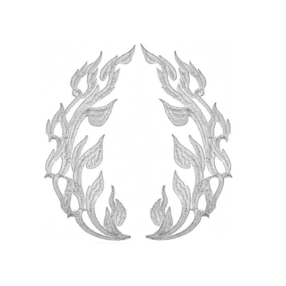 2-Piece Baroque Embroidery Applique Patch – Gold & Silver Sequin