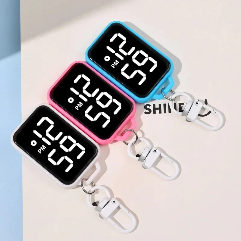 LED Digital Keychain Pocket Watch – Student Gift Timepiece