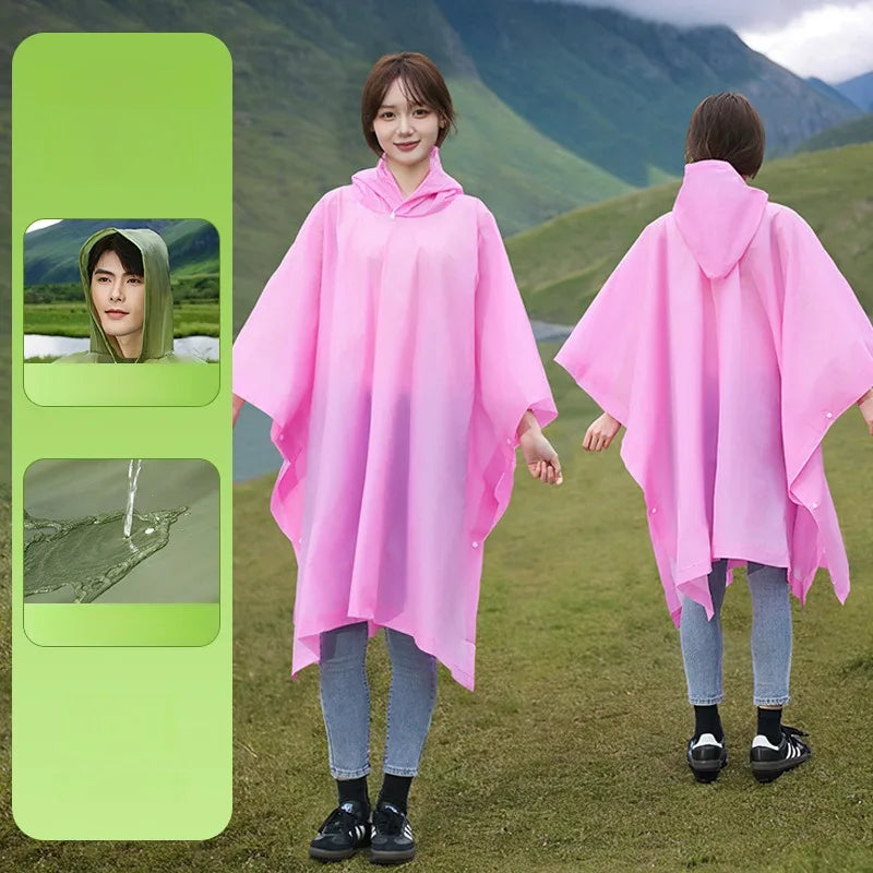 3-in-1 Waterproof Rain Poncho – Cape, Ground Mat & Tarp