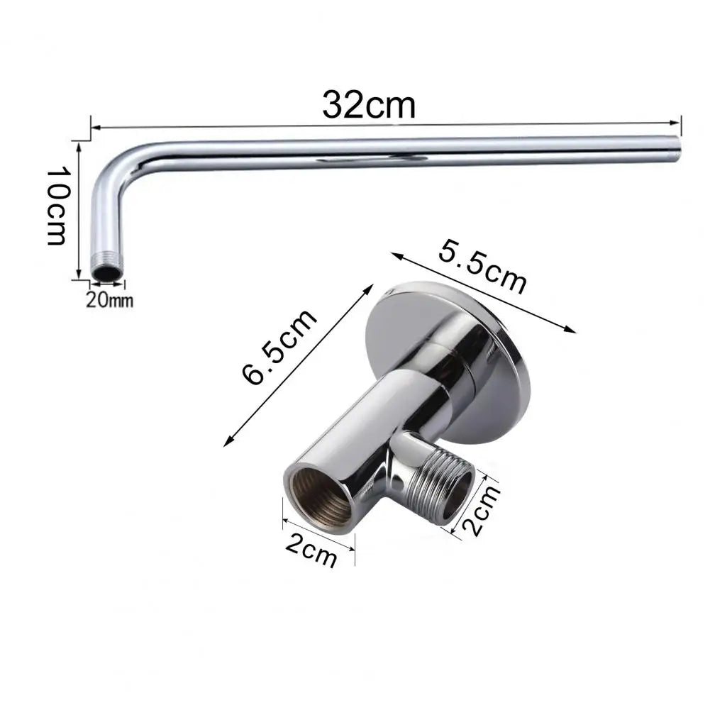 Stainless Steel Shower Arm Extension Pipe & Wall Mount Bracket